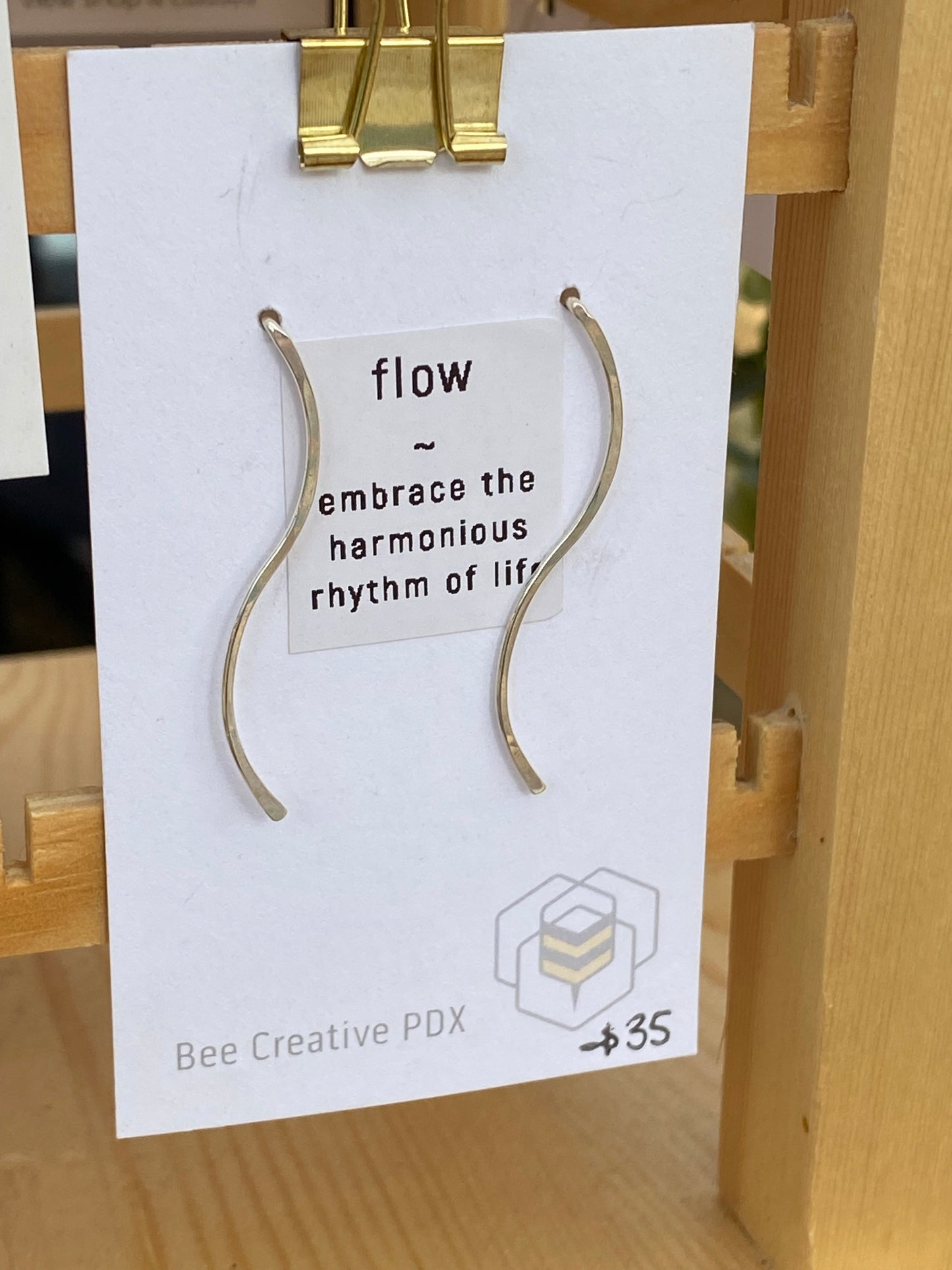 Minimalist : Wavy Currents Earrings : Sale