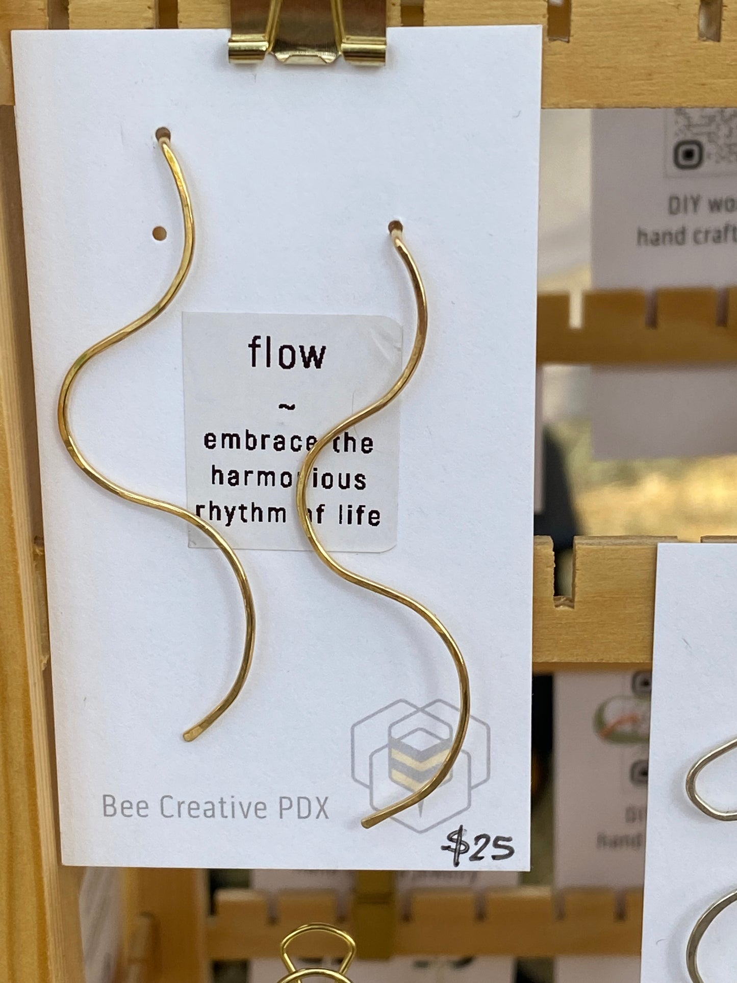 Minimalist : Wavy Currents Earrings : Sale