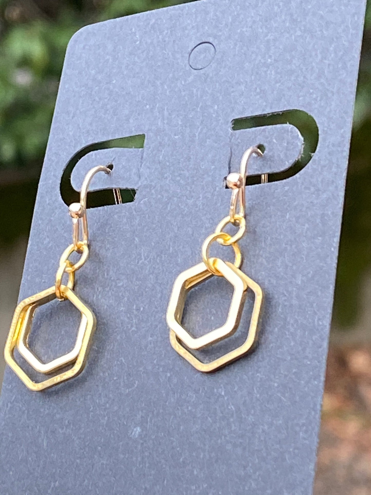 Earrings: Dbl Hex Inside Out Small | Shape of Things Collection SALE