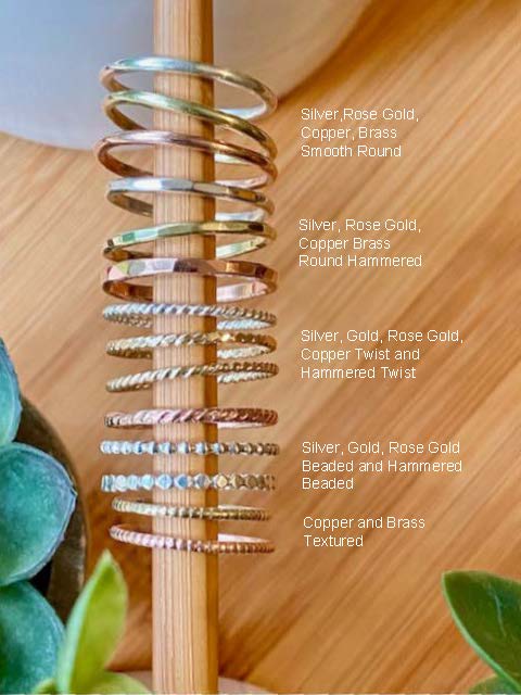 Stacking Rings - Textured Finish
