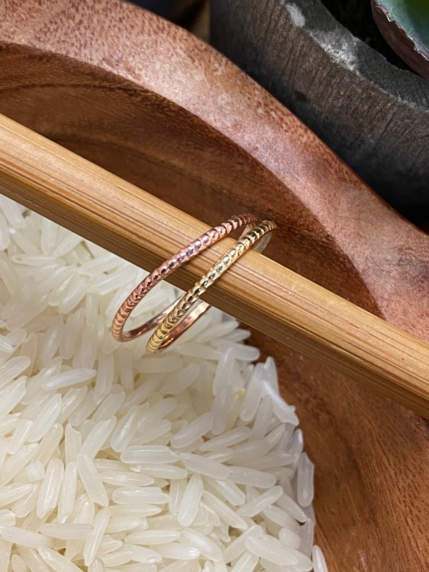 Stacking Rings - Textured Finish