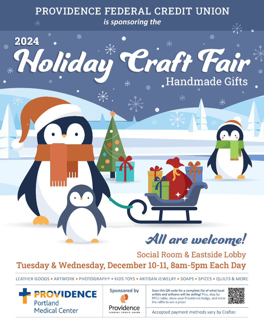 Providence Portland Medical Center Holiday Craft Bazaar 12/10-12/11 8a-5p