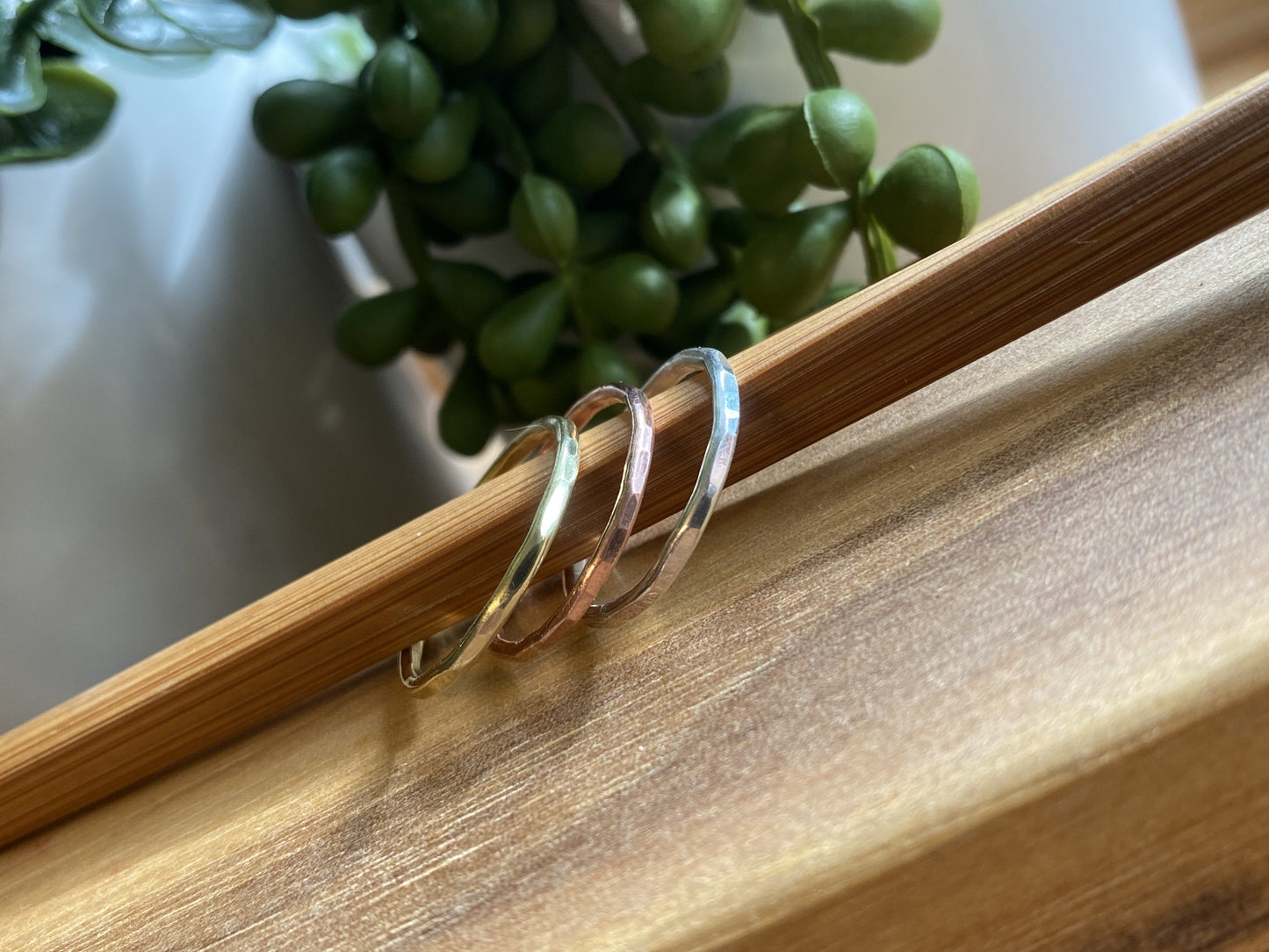 Stacking Rings - Hammered Finish