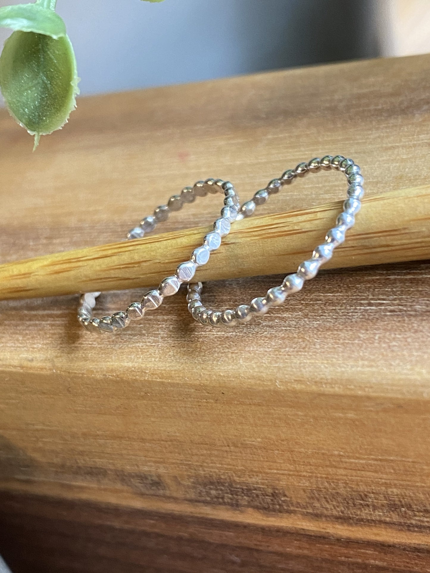 Stacking Rings - Beaded Finish