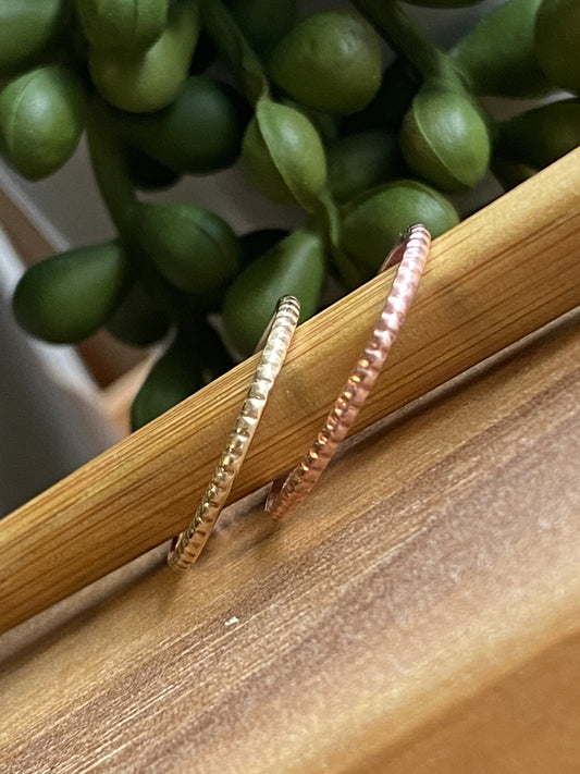 Stacking Rings - Textured Finish