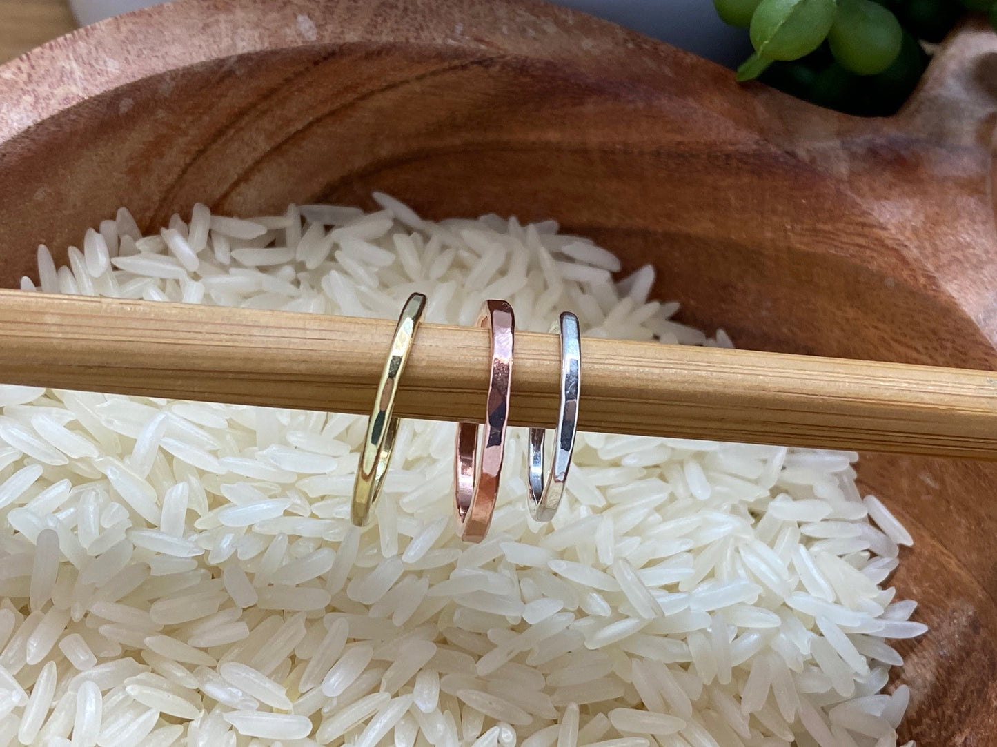 Stacking Rings - Hammered Finish