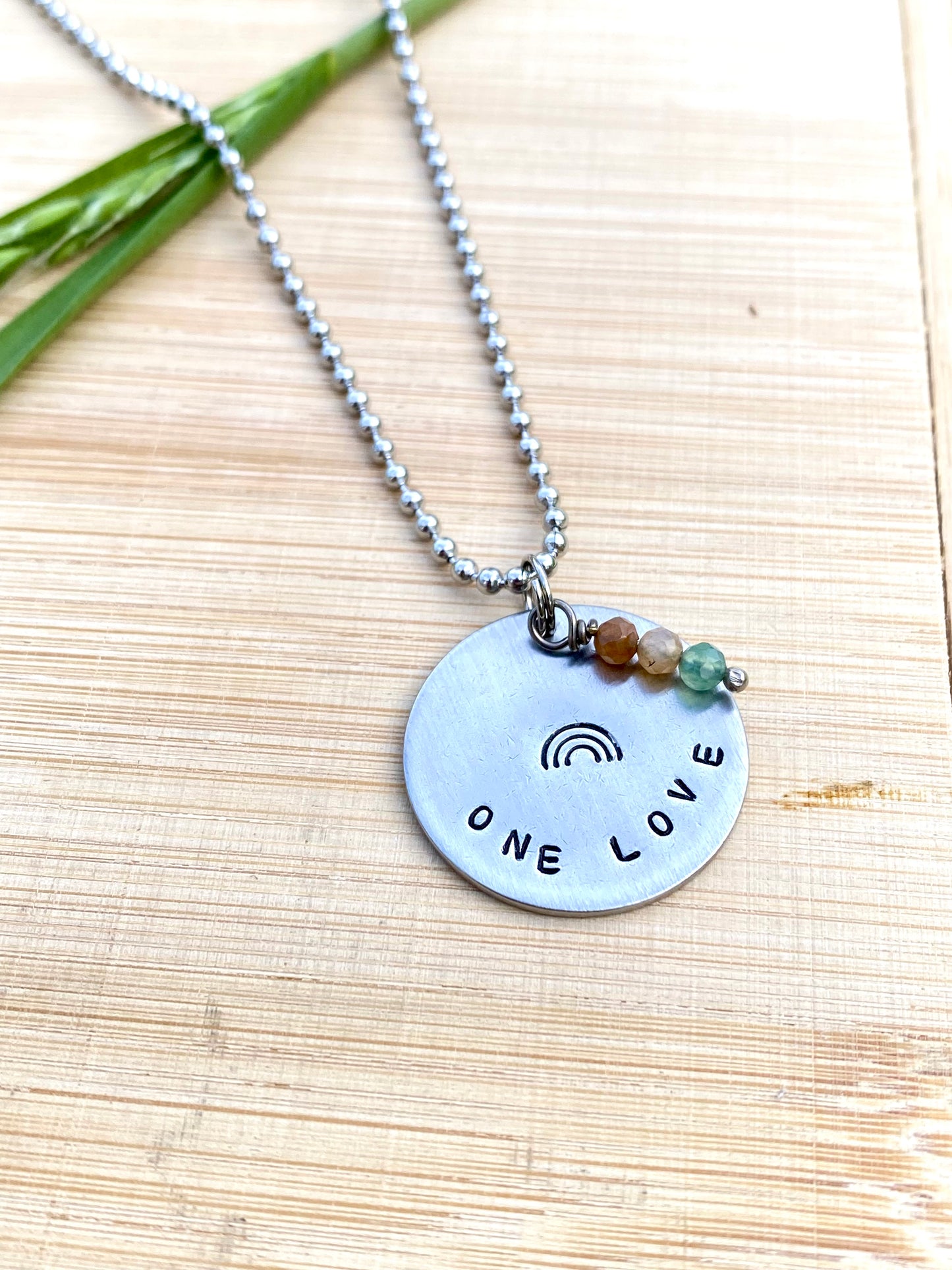 One Love Stamped Necklace