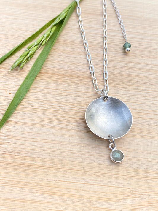 Blue Moon Sterling Silver & Moonstone Necklace