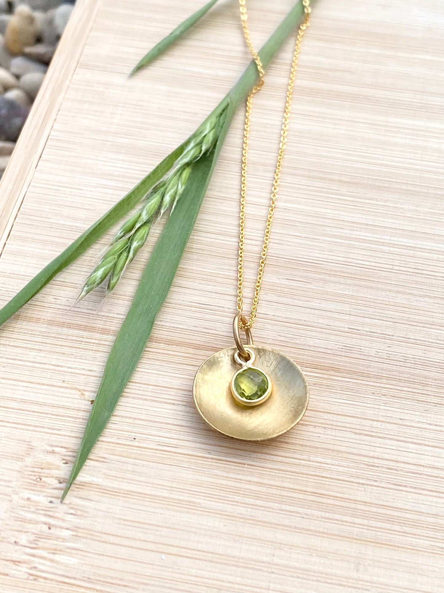 Reflecting Abundance & Brass circle Necklace